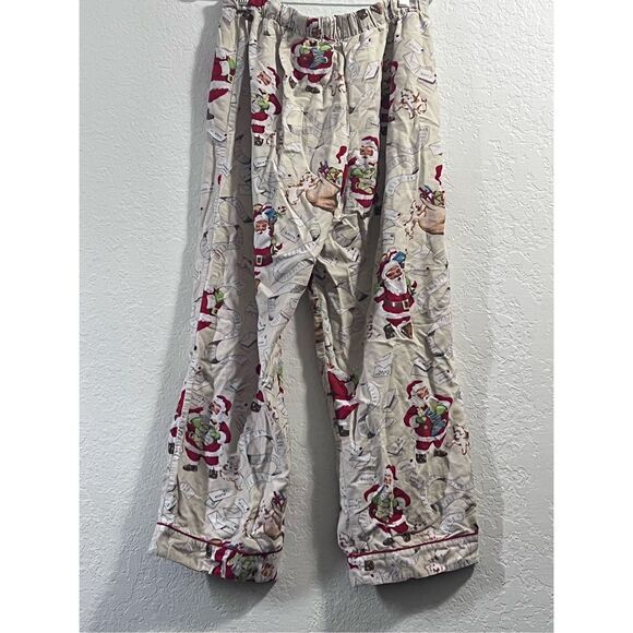 Nick & Nora List & Letters to Santa Christmas Holiday Flannel Pajama Pants  L - Picture 3 of 5
